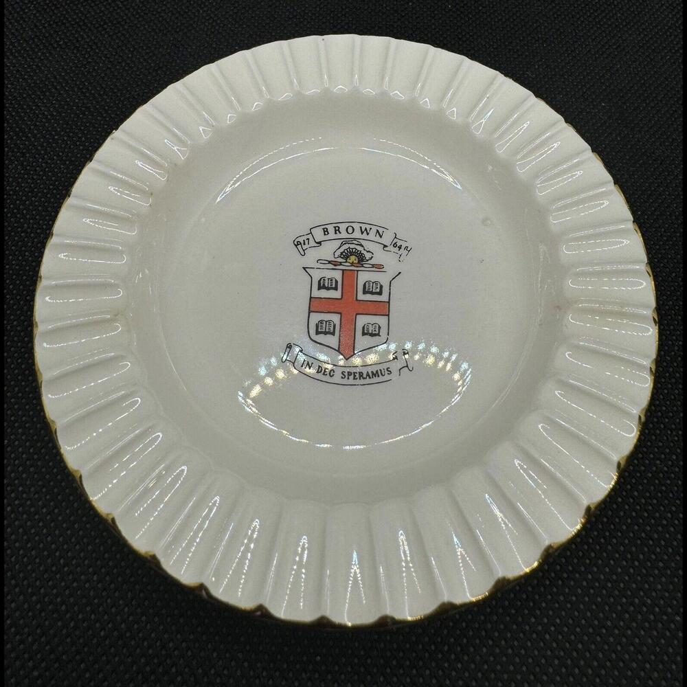 Vintage Mini Brown University Crested Suviner Commimortive Plate